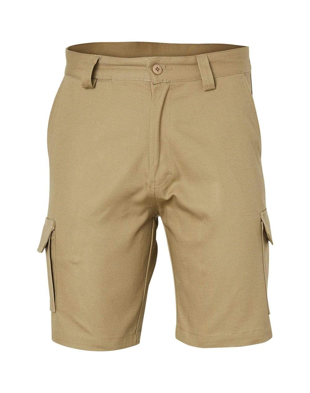 Men's Heavy Cotton Drill Cargo Shorts WP06 Work Wear Australian Industrial Wear 77R Khaki